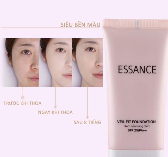 Kem nền bền màu che khuyết điểm toàn diện Essance Veil Fit Foundation SPF25 PA++