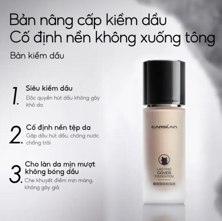 Kem nền Carslan chống thấm, lâu trôi suốt 24h