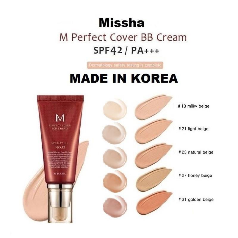 Kem nền đa năng tạo độ che phủ hoàn hảo Missha M Perfect Cover BB Cream RX