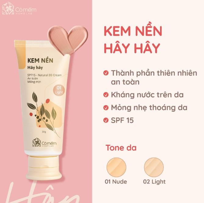 Kem nền Hây Hây Cỏ Mềm