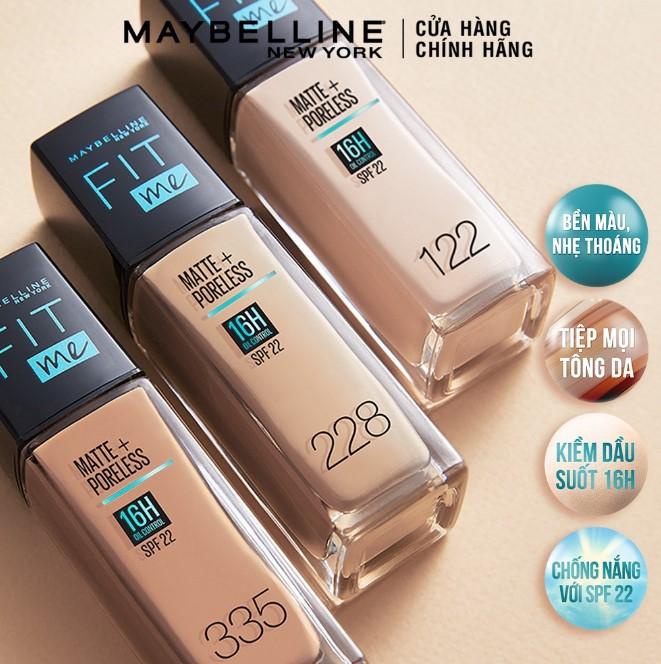 Kem nền kiềm dầu chống nắng Fit Me Maybelline New York Matte Poreless Foundation