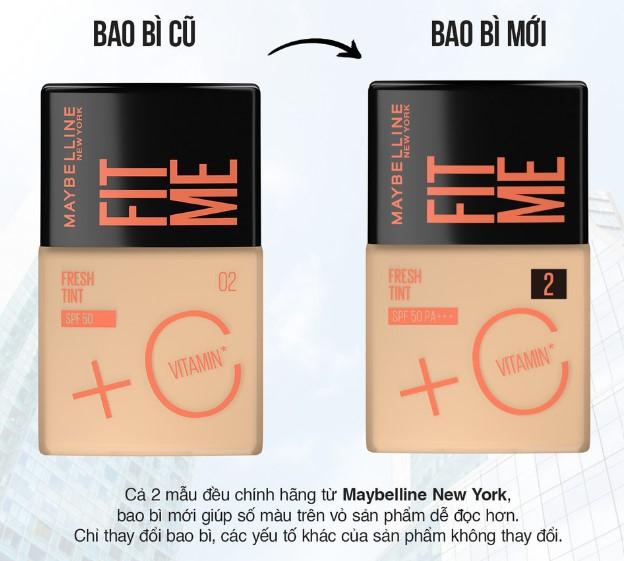 Kem nền Maybelline New York Fit Me Fresh Tint SPF50/PA+++