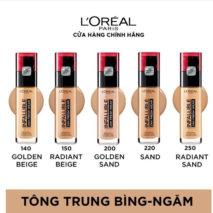 Kem nền mịn mượt lâu trôi suốt 24h L'Oreal Paris Infallible