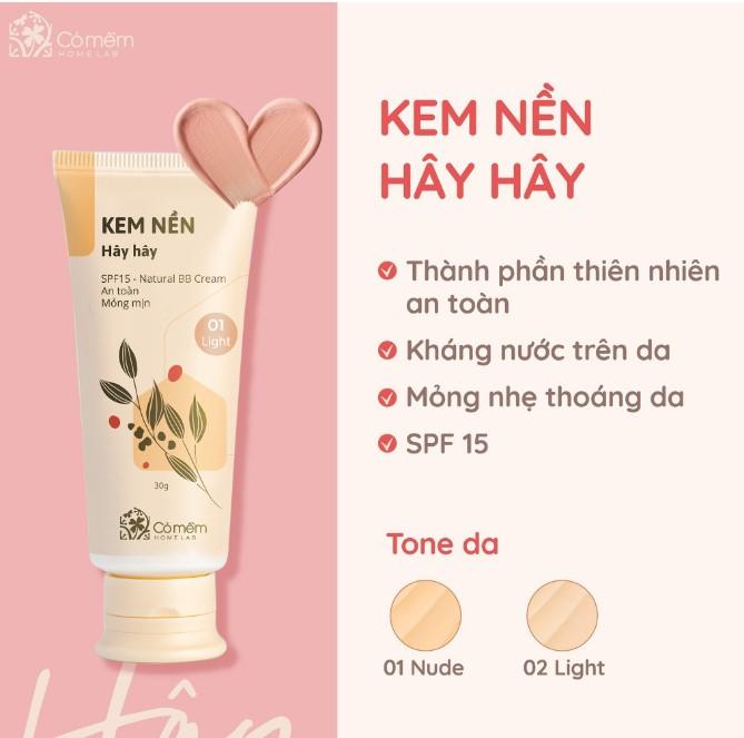 Kem nền thiên nhiên Hây Hây Cỏ Mềm