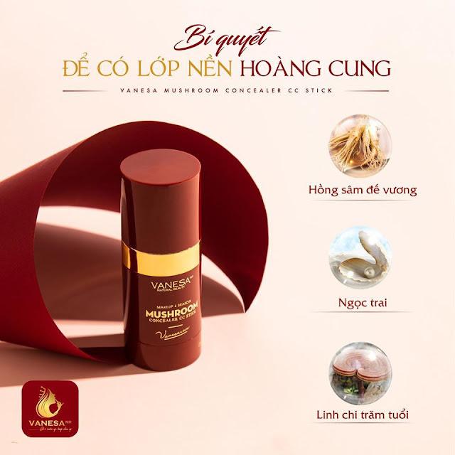 Kem nền trang điểm CC VANESA MUSHROOM Concealer Stick