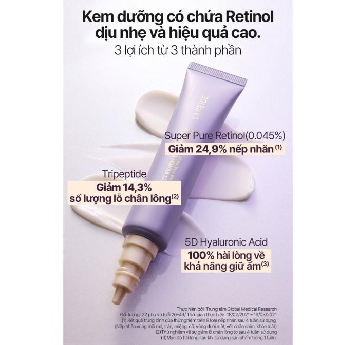 Kem ngăn ngừa lão hóa chứa Retinol cho da mắt và da mặt Perfect Renew Retinol Laneige Eye Cream