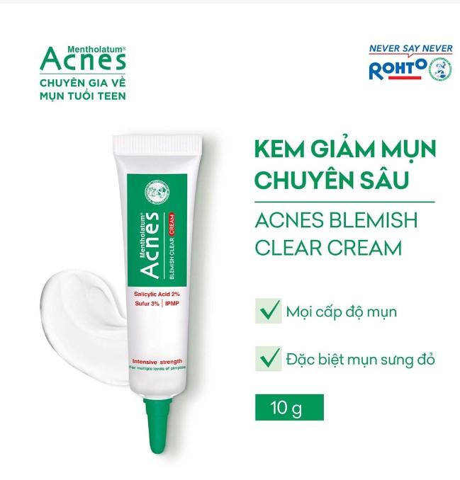 Kem ngừa mụn sưng đỏ và đau Rohto Acnes Medical Cream