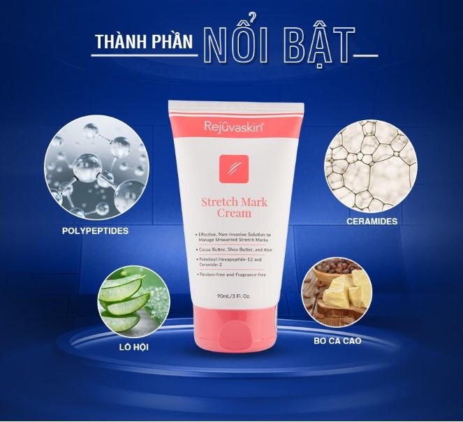 Kem phòng ngừa rạn da Rejuvaskin Stretch Mark Cream