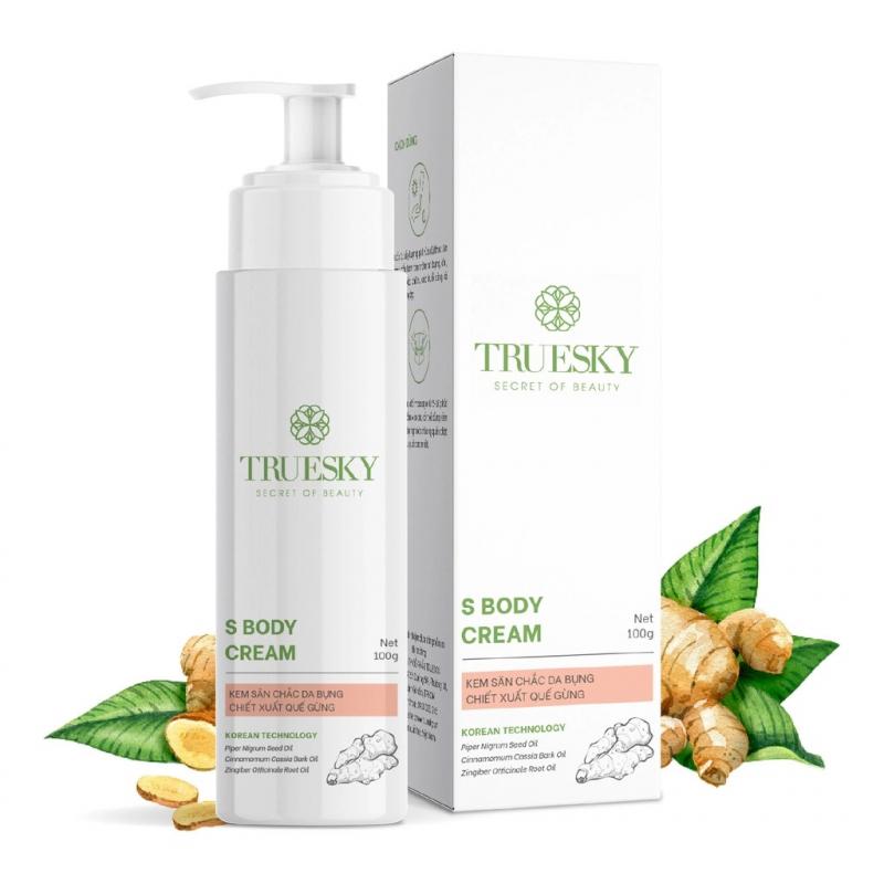 Kem tan mỡ bụng Truesky S Body Cream chiết xuất quế gừng