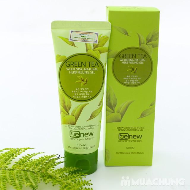 Kem tẩy da chết trà xanh sạch mụn trắng da Benew Green Tea Peeling Gel