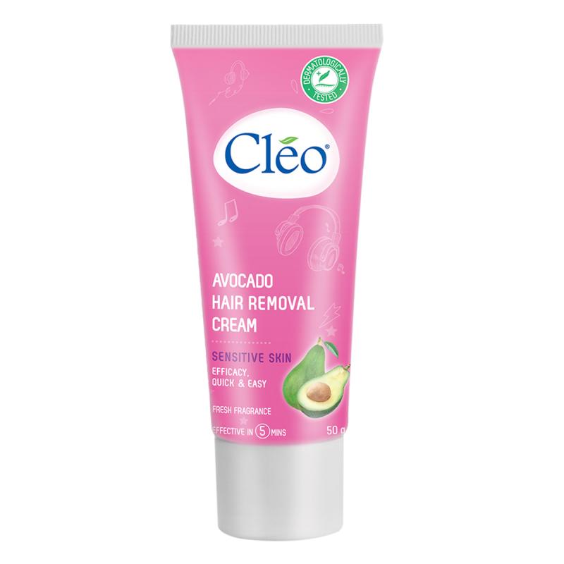 Kem tẩy lông Cleo Avocado Hair Removal Cream Sensitive Skin