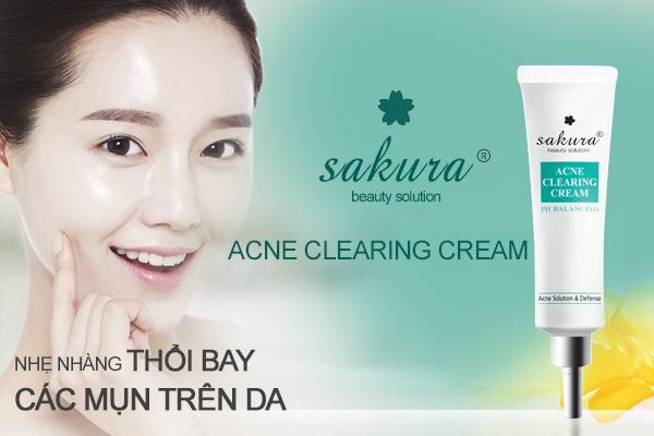 Kem trị mụn Nhật Bản Sakura Acne Clearing Cream