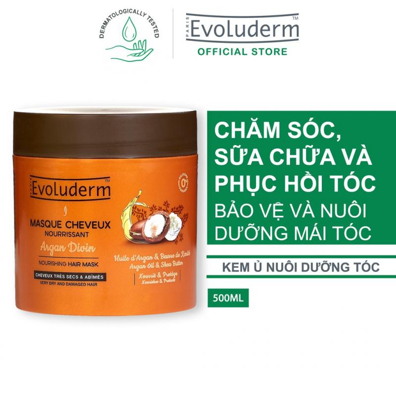 Kem ủ dành cho tóc rất khô và bị hư tổn Evoluderm Masque Cheveux Nourrissant Argan Divin