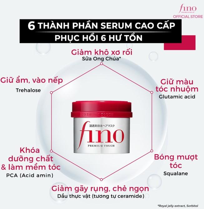 Kem ủ tóc cải thiện tóc hư tổn Fino Premium Touch