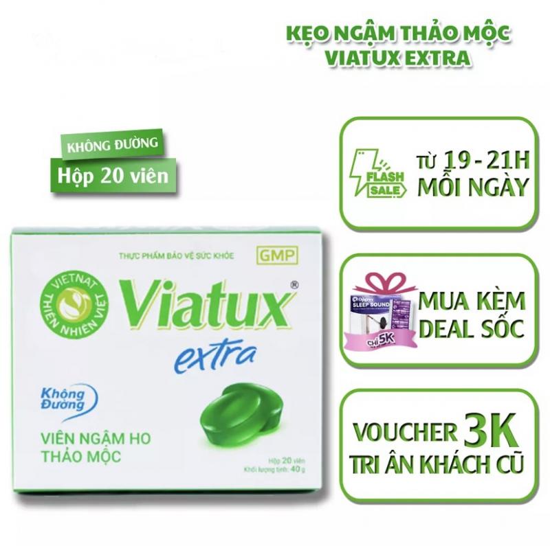 ￼Kẹo ngậm ho không đường Viatux Extra