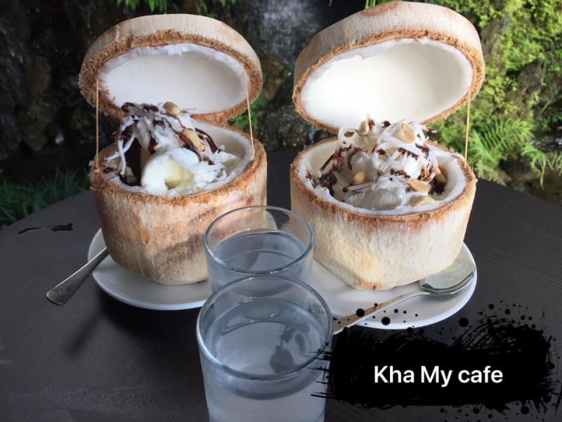 Kem trái dừa Kha My Cafe