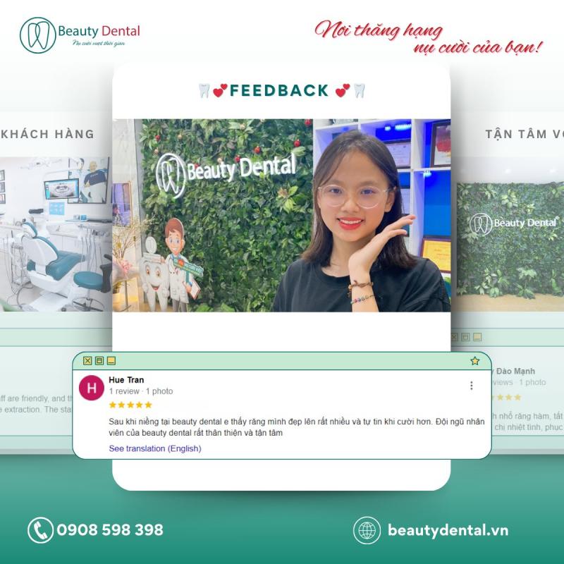 Feedback của khách hàng sau khi trải nghiệm dịch vụ tại Nha Khoa Beauty Dental