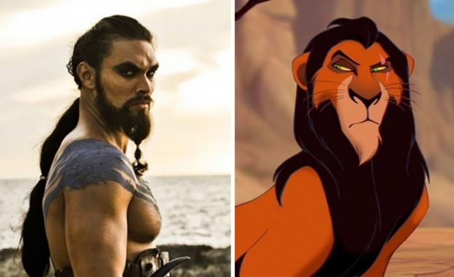 Khal Drogo và Scar từ The Lion King