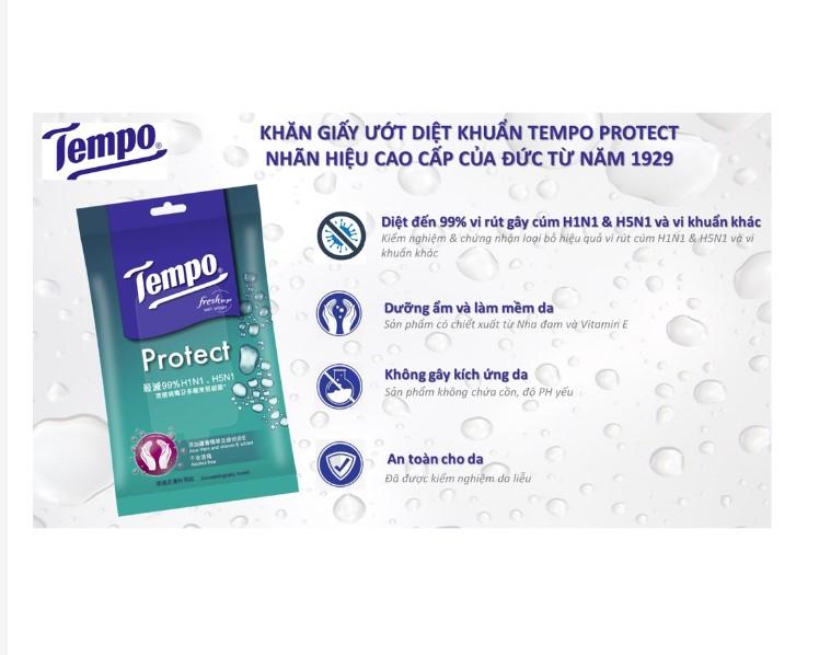 Khăn giấy ướt cao cấp Tempo Wet Wipes