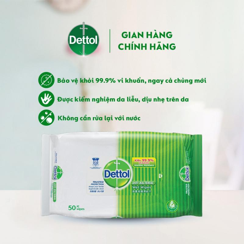 Khăn ướt kháng khuẩn Dettol