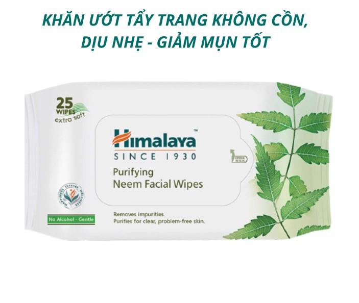 Khăn ướt tẩy trang Himalaya Purifying Neem Facial Wipes