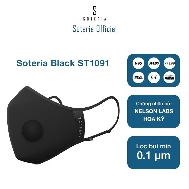 Khẩu trang tiêu chuẩn Quốc Tế SOTERIA Black ST1091