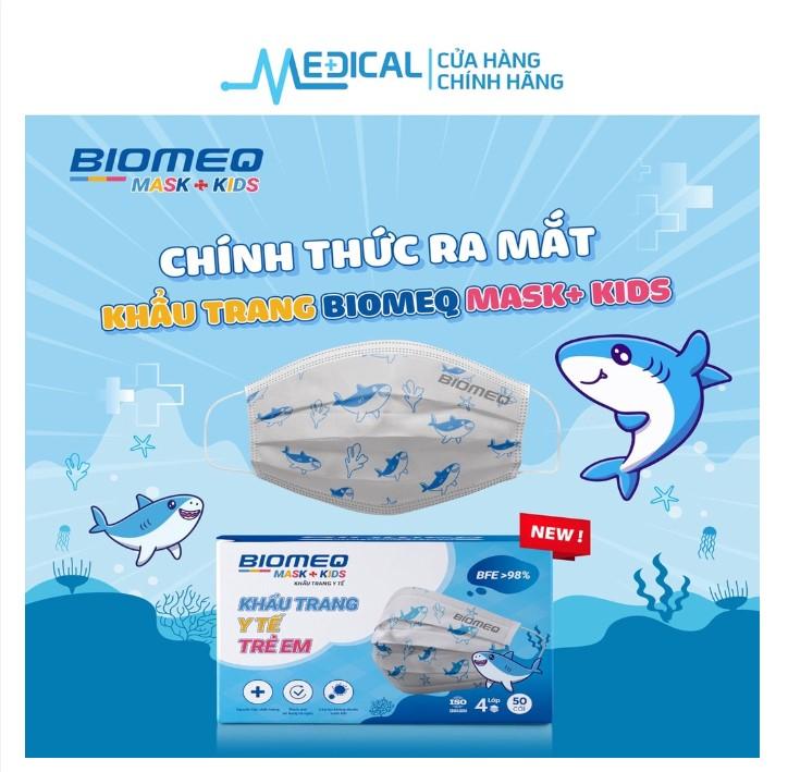 Khẩu trang trẻ em kháng khuẩn Biomeq Mask+ Kid