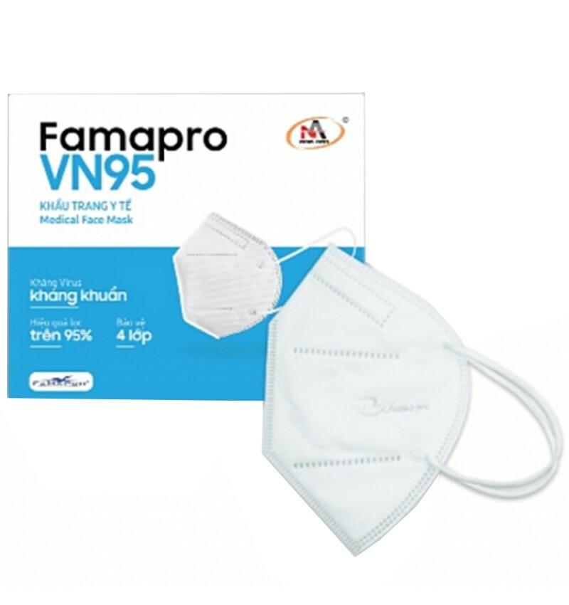 Khẩu trang y tế kháng khuẩn 4 lớp Famapro VN95