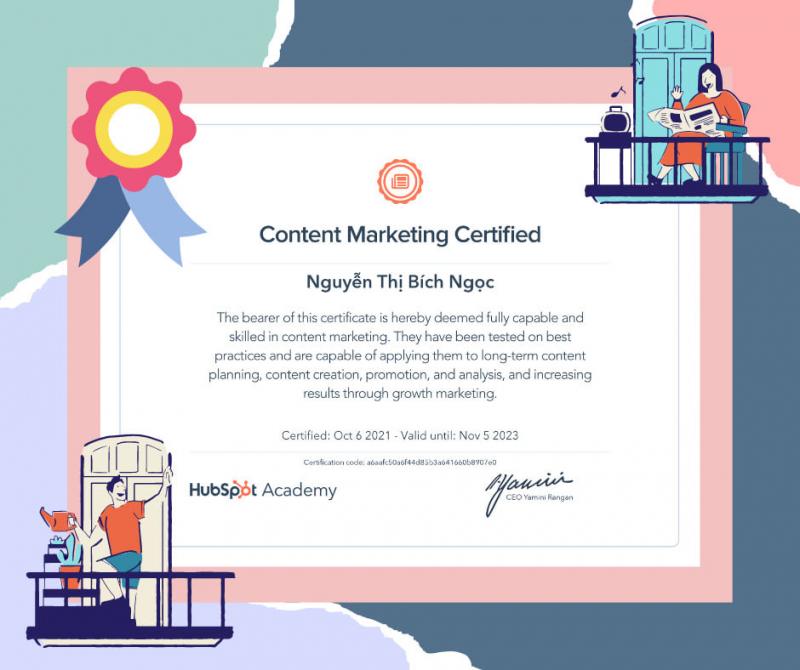 Khoá học Content Marketing của HubSpot Academy