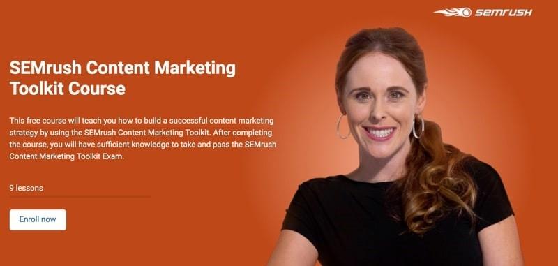 Khóa học Content Marketing Toolkit Course của SEMrush