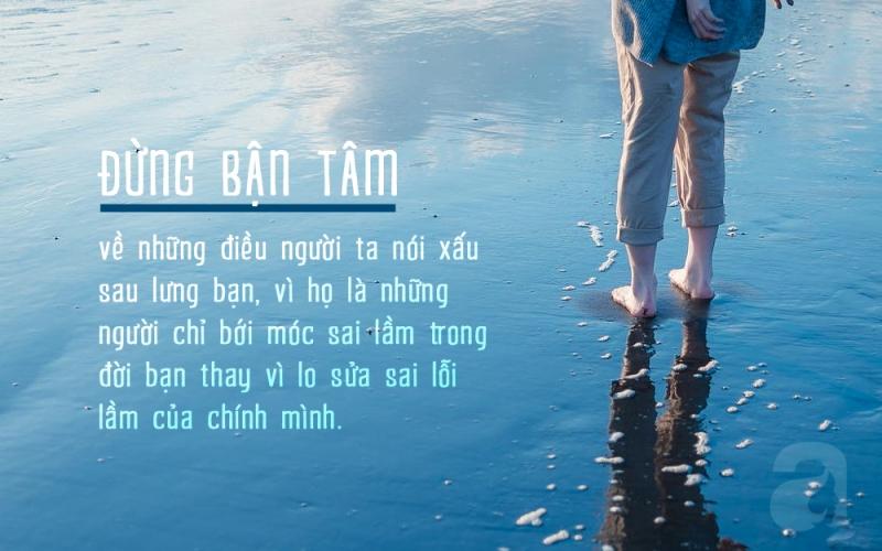 Không nên quá chú tâm vào những lời người khác nhận xét