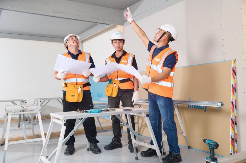 Ứng dụng trần và vách thạch cao giúp công trình đẹp, nhẹ và dễ thi công (Nguồn: Knauf Việt Nam)