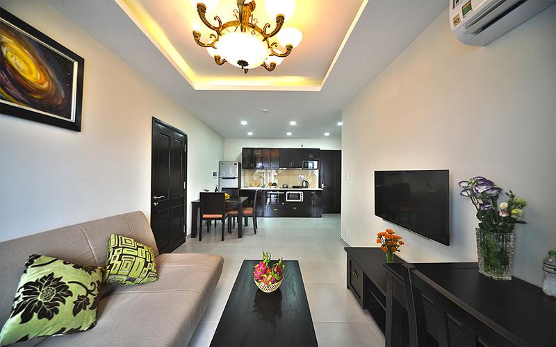 Không gian phòng khách tại căn hộ Kosmos Apartment