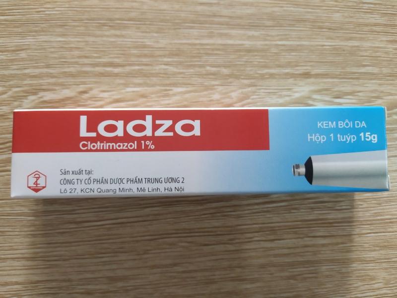 Ladza cream - Clotrimazol 1% - Kem bôi da, đặc trị tạo chỗ các bệnh nấm da