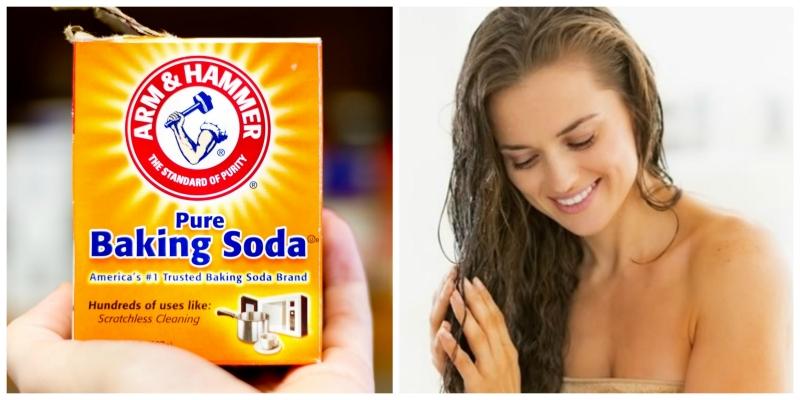 Trộn dầu gội đầu với Baking Soda