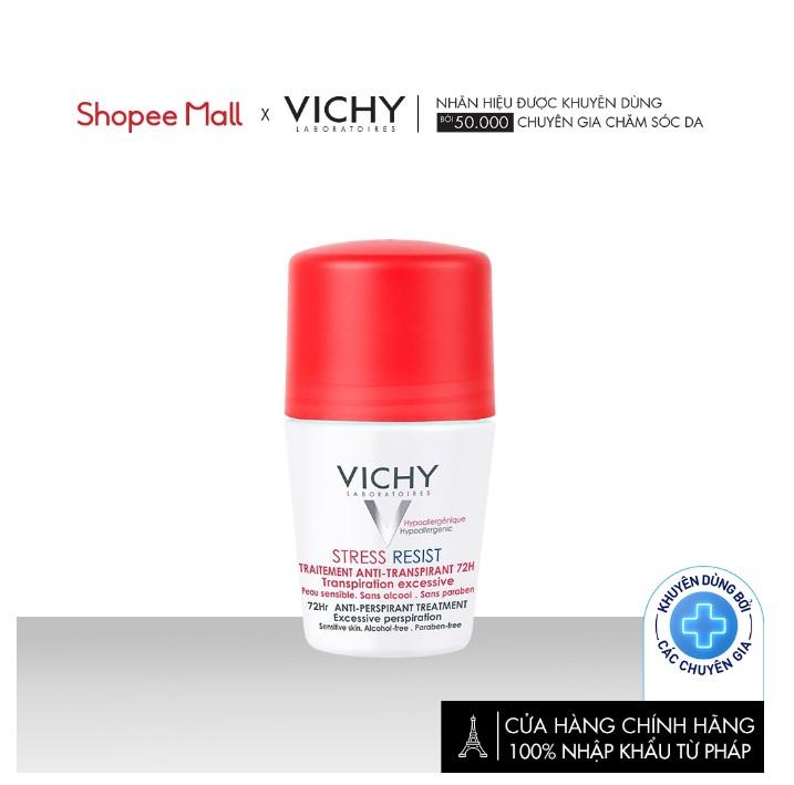 Lăn khô thoáng vùng da dưới cánh tay 72h Vichy Détranspirant Intensif 50ml