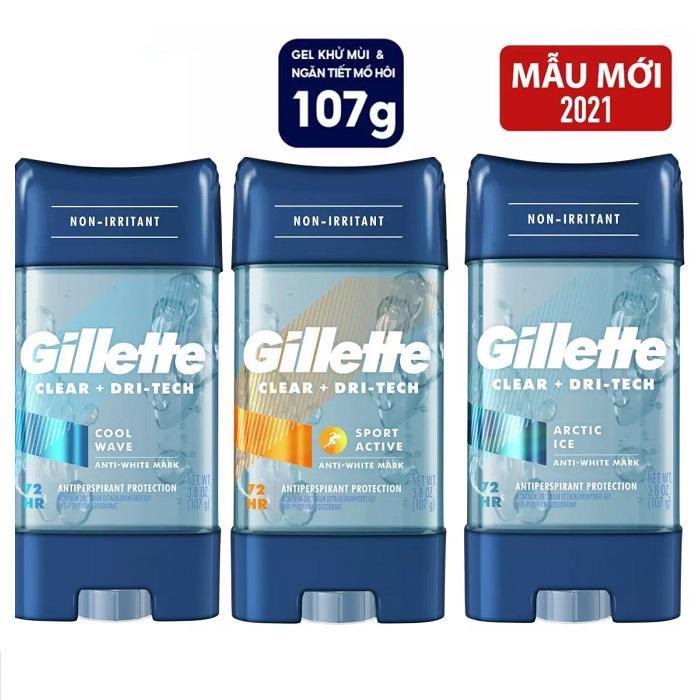 Lăn khử mùi cho nam Gillette 3 tác động khử mùi khô thoáng da dưới cánh tay 107g USA