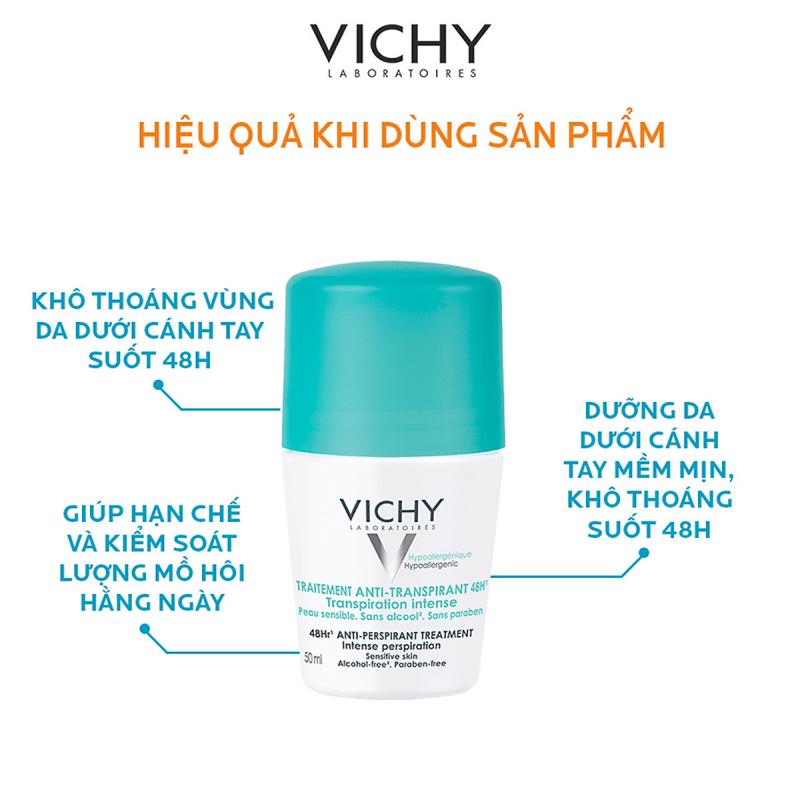 Lăn khử mùi giúp khô thoáng vùng da dưới cánh tay 48H Vichy 50ml