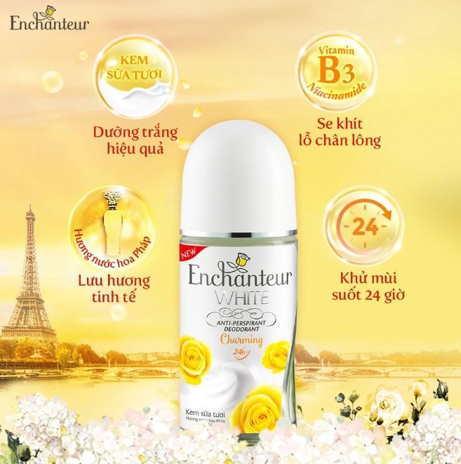 Lăn khử mùi nước hoa Enchanteur Charming