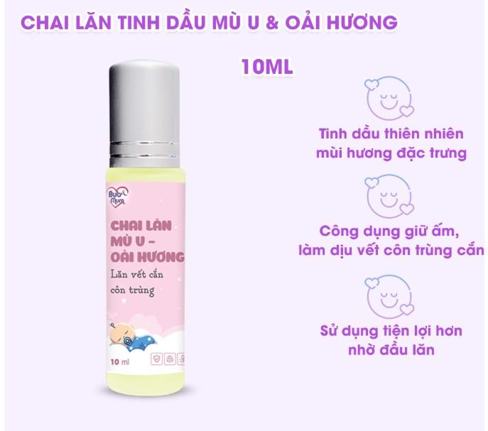 Lăn tinh dầu làm dịu vết côn trùng cắn mù u và oải hương BuB&MuM