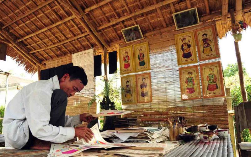 Nghệ nhân Làng tranh Đông Hồ