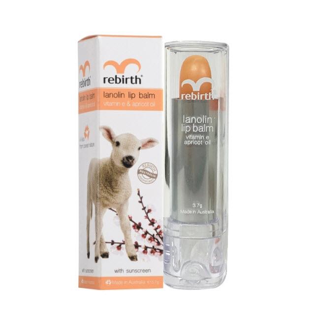 Rebirth Lanolin Lip Balm with Vitamin E & Apricot Oil