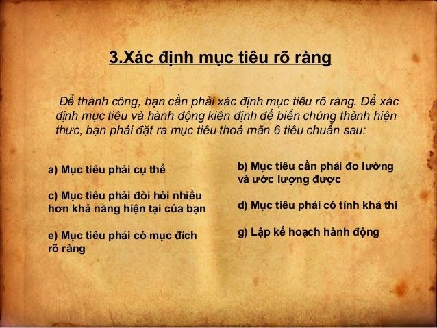 Đặt mục tiêu phấn đấu là cách làm mới mình và lên dây cót đi đến thành công.