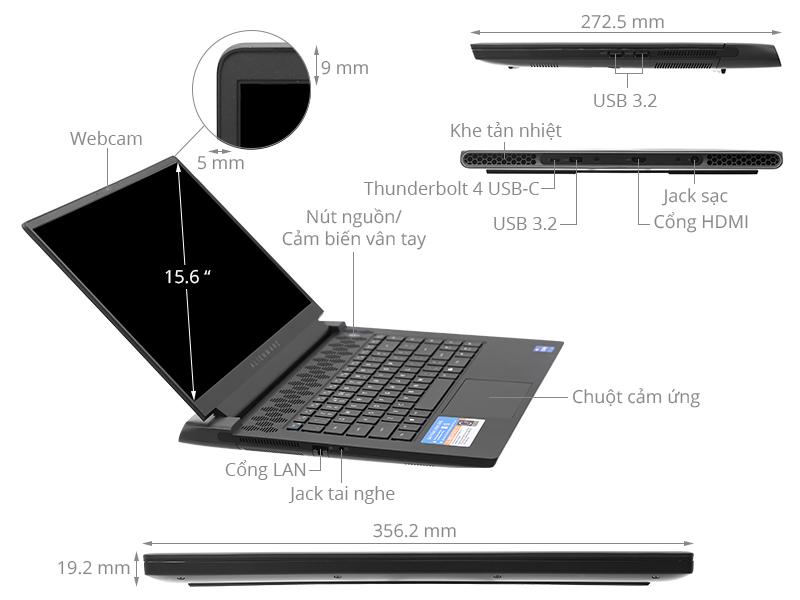 Laptop Dell Gaming Alienware m15 R6 i7 11800H/32GB/1TB SSD/6GB RTX3060/165Hz/Office H&S/Win11 (P109F001DBL)