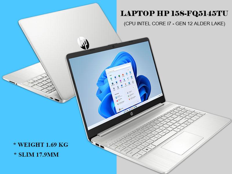 Laptop HP 15s-fq5145TU (76B24PA)/ Natural silver/ Intel Core i7-1255U / RAM 8GB