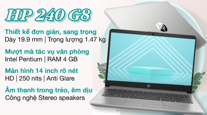 Laptop HP 240 G8 Pentium N5030/4GB/256GB/14.0