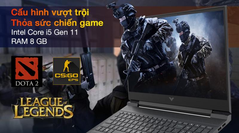 Laptop HP Gaming VICTUS 16 d0204TX i5 11400H/8GB/32GB+512GB/4GB RTX3050/144Hz/Win11 (4R0U5PA)