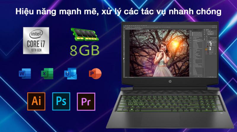 Laptop HP Pavilion Gaming 16 a0109TX i7 10870H/8GB/32GB+512GB/4GB GTX1650Ti/Win10 (31J26PA)