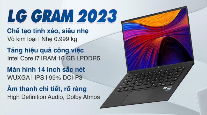 Laptop LG Gram 2023 14Z90R-G.AH75A5 (Core i7)