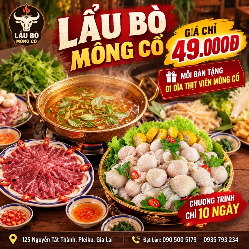 Lẩu Bò Mông Cổ - Pleiku